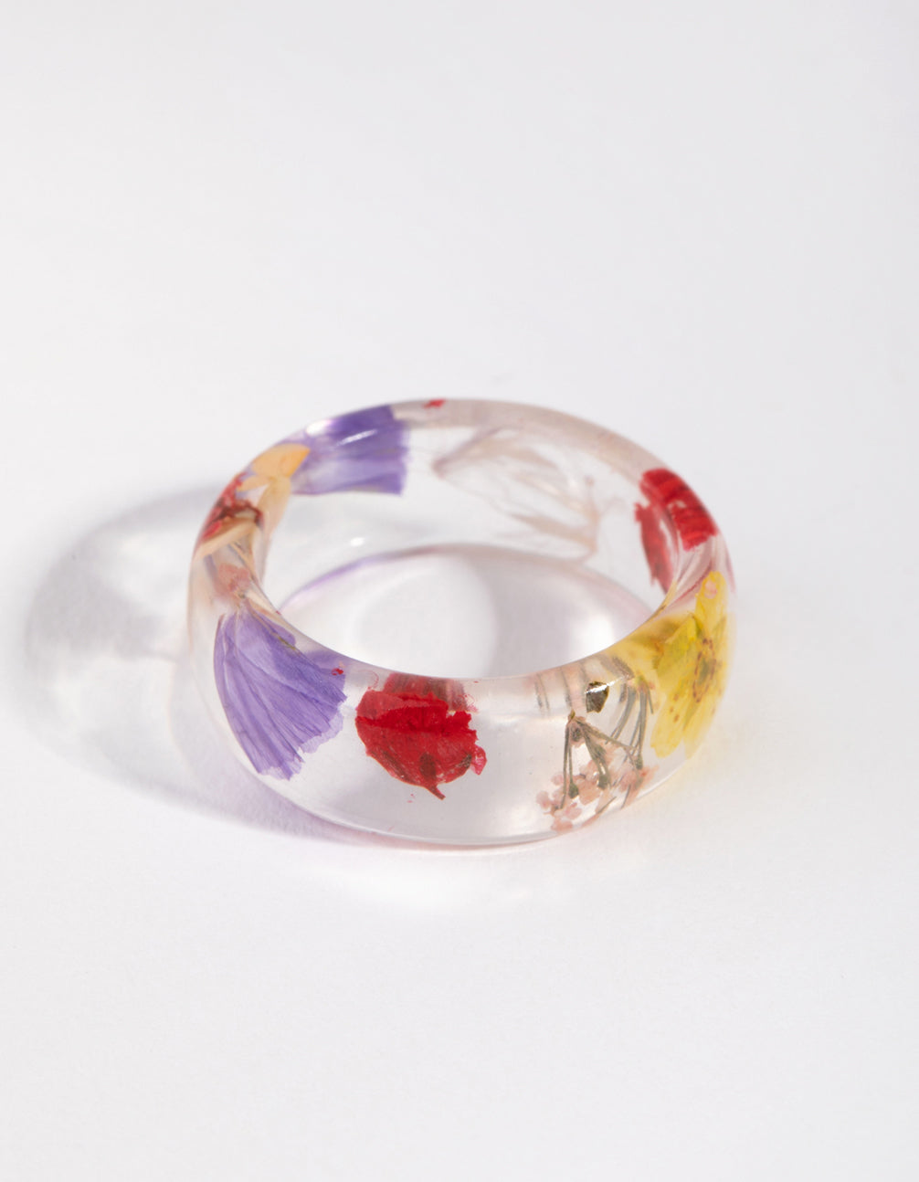 Vintage Clear Floral Ring