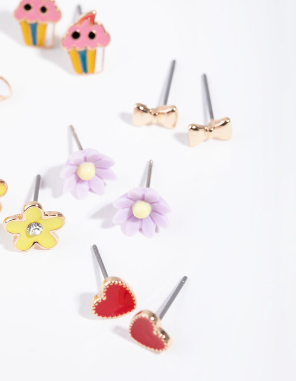 Gold Bumble Bee 6-Pack Stud Earring