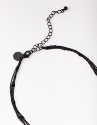 Matte Moon Charm 3 Layer Necklace - link has visual effect only