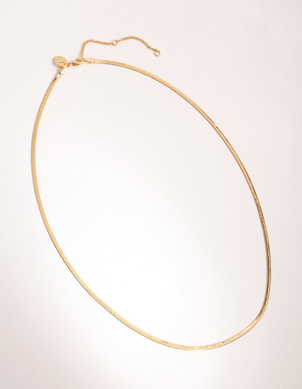 Gold Plated Snake 60cm Necklace