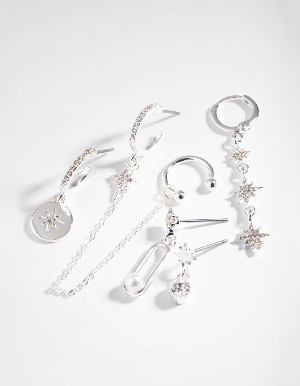 Silver Plated Mini Star Earrings