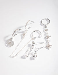 Silver Plated Mini Star Earrings - link has visual effect only
