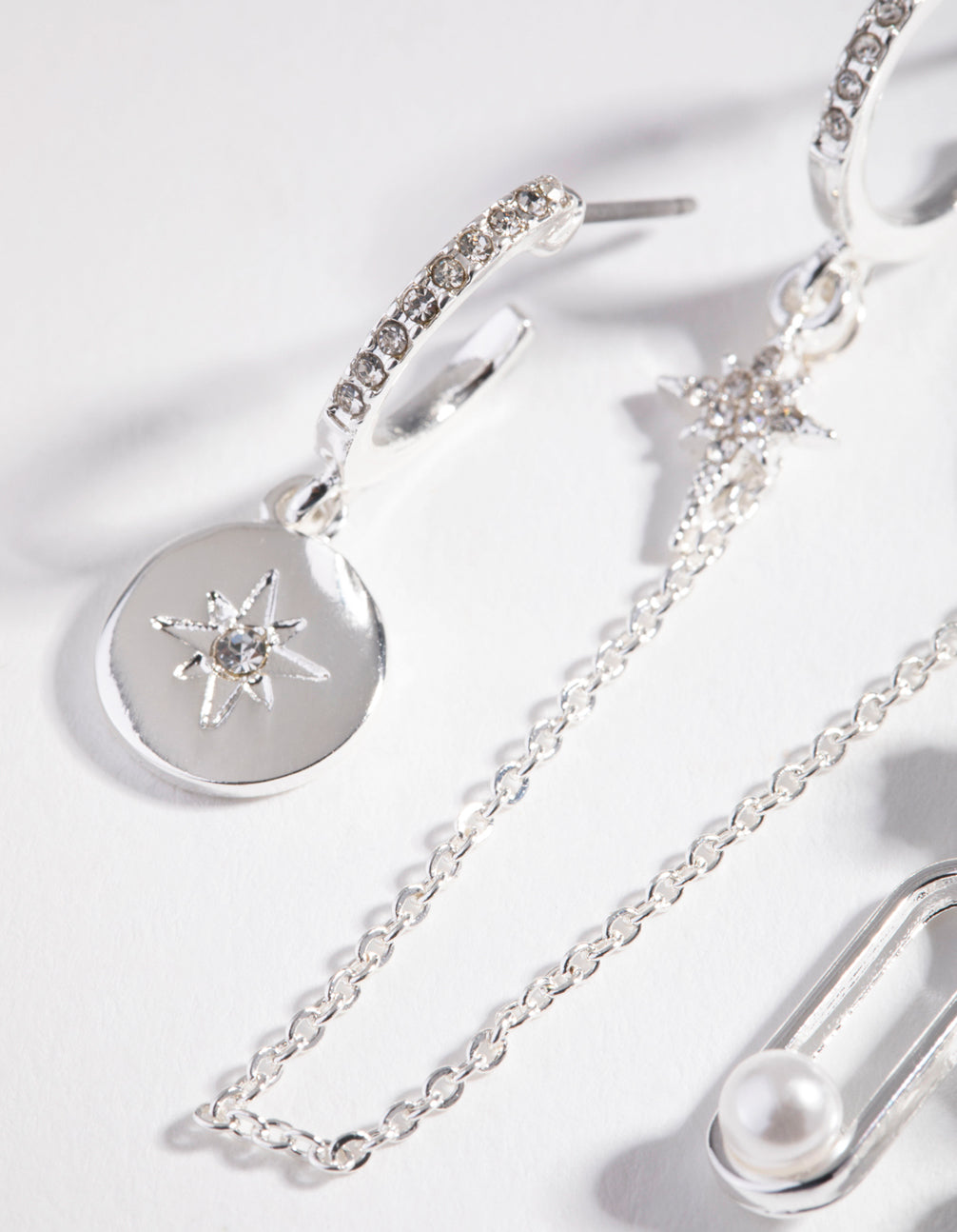 Silver Plated Mini Star Earrings