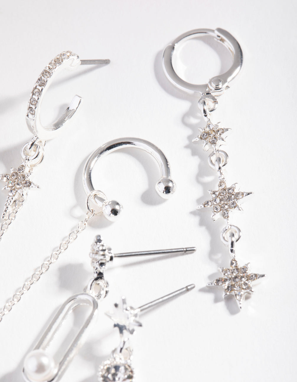 Silver Plated Mini Star Earrings