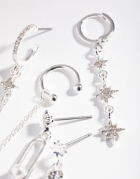 Silver Plated Mini Star Earrings - link has visual effect only
