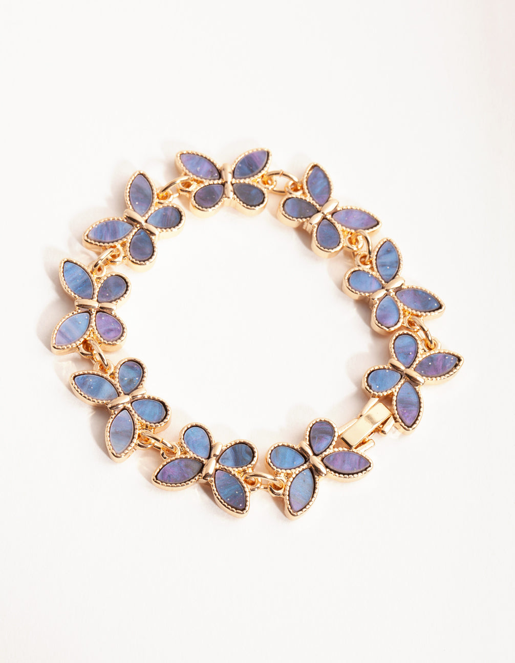 Gold Inlay Butterfly Bracelet