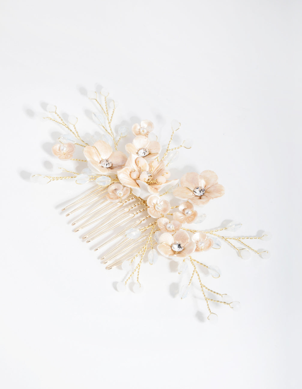 Gold Wire Flower Comb