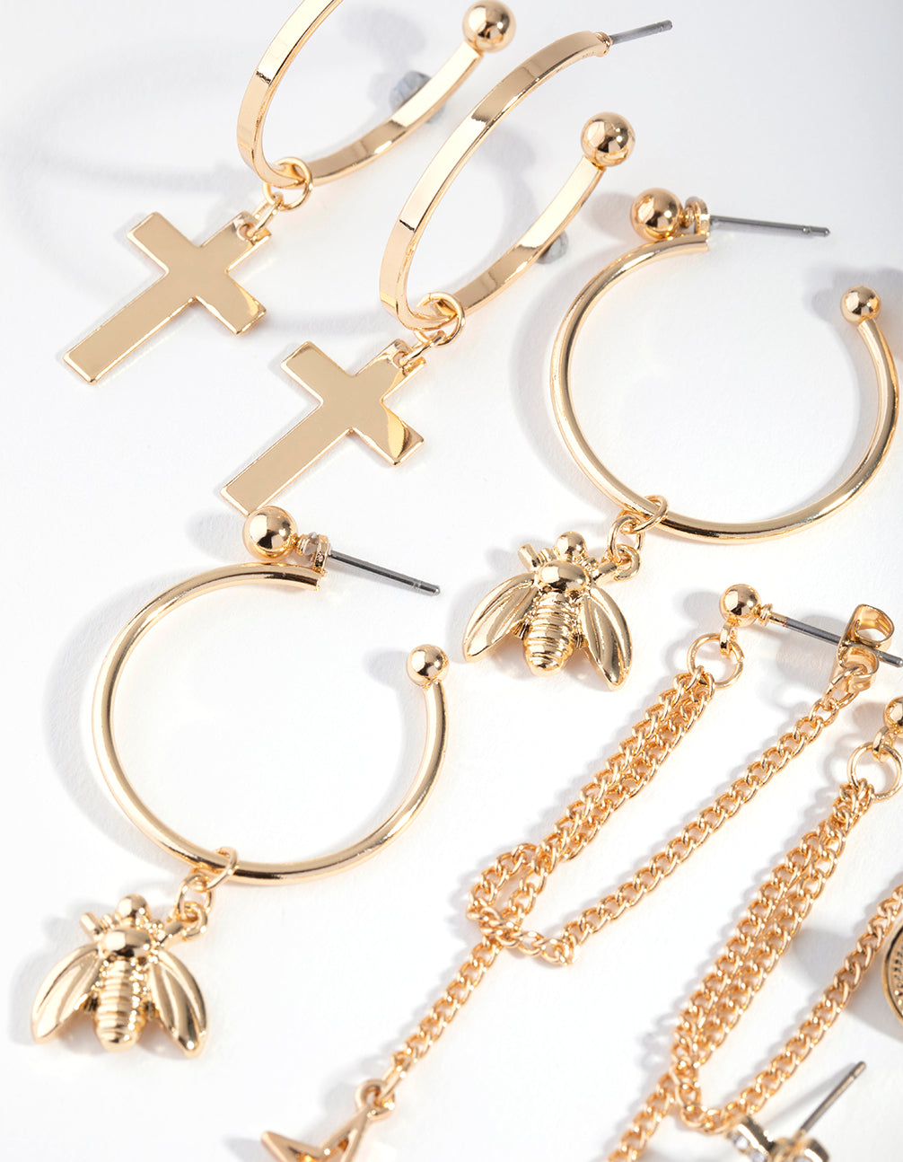 Gold Large Motifs 16-Pack Earring