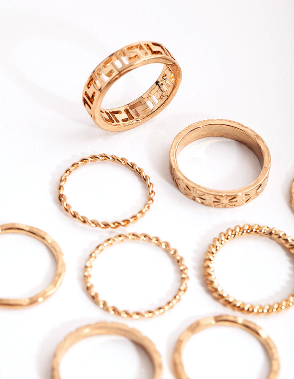 Gold Maze Key Ring 22-Pack