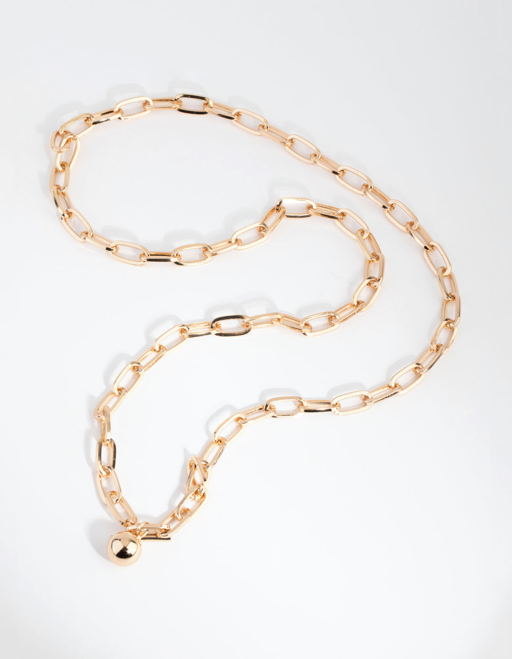 Gold Link Chain with Ball Belt