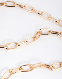 Gold Link Chain with Ball Belt - link has visual effect only