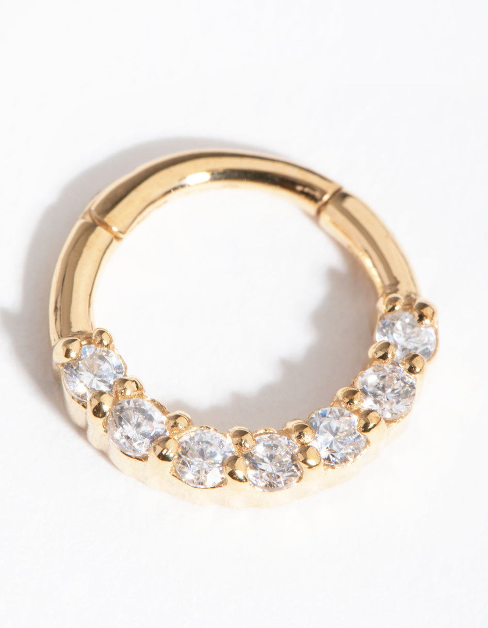 Gold Plated Sterling Silver Cubic Zirconia Clicker