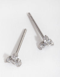 Surgical Steel Cubic Zirconia Cluster Stud Earrings - link has visual effect only