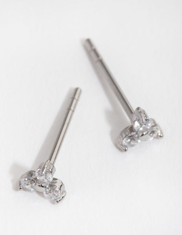 Surgical Steel Cubic Zirconia Cluster Stud Earrings
