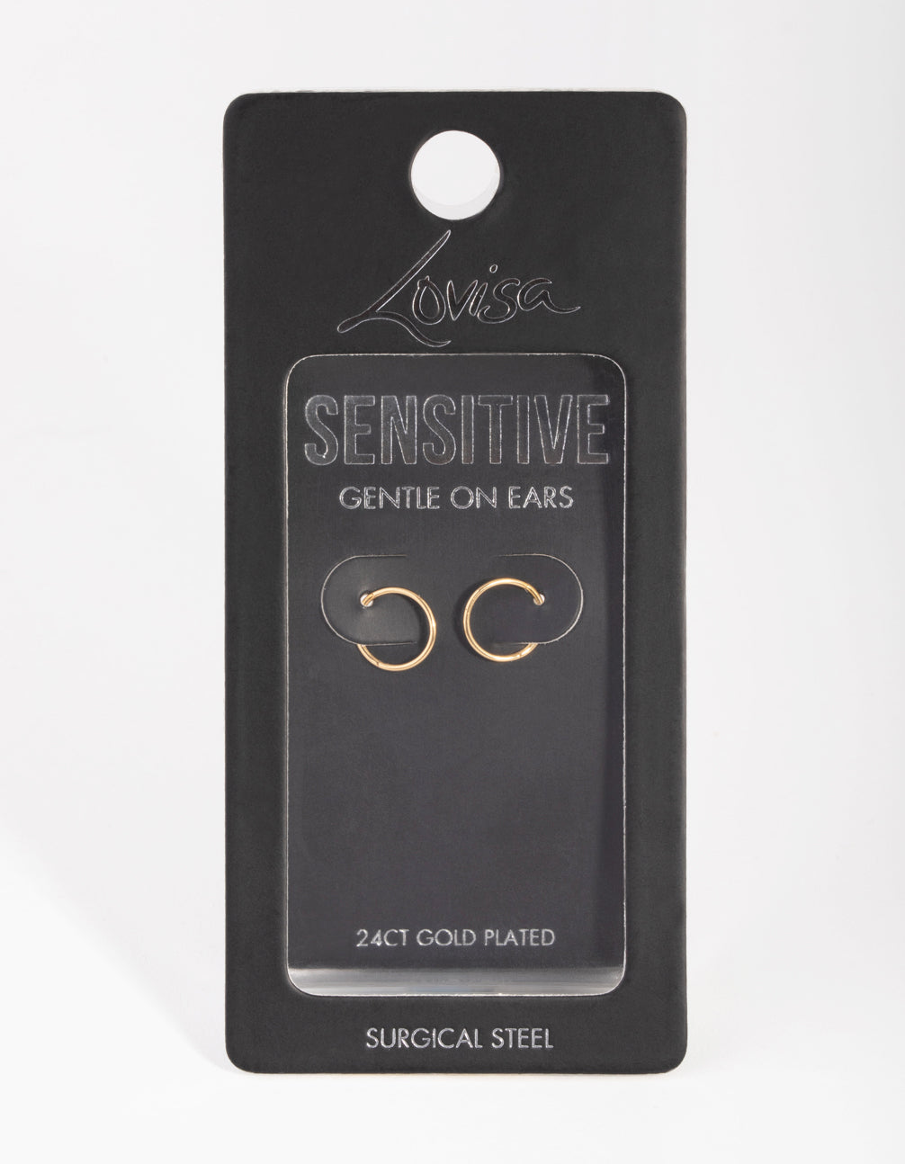 24 Carat Gold Plated Surgical Steel 8mm Sleeper Earrings