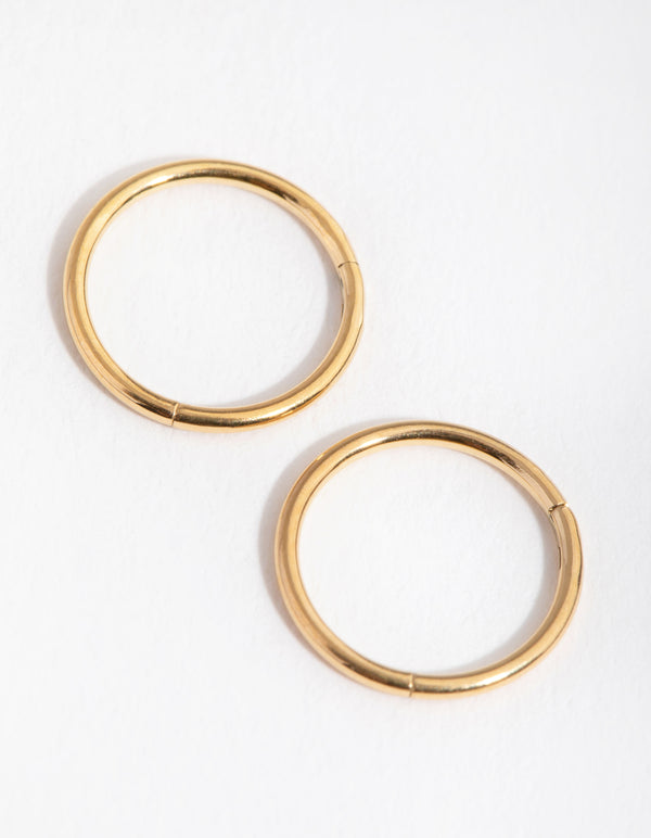 24 Carat Gold Plated Surgical Steel 8mm Sleeper Earrings