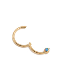 Titanium Gold Faux Opal Clicker Ring - link has visual effect only