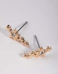 Gold Multi Star Stud Earrings - link has visual effect only