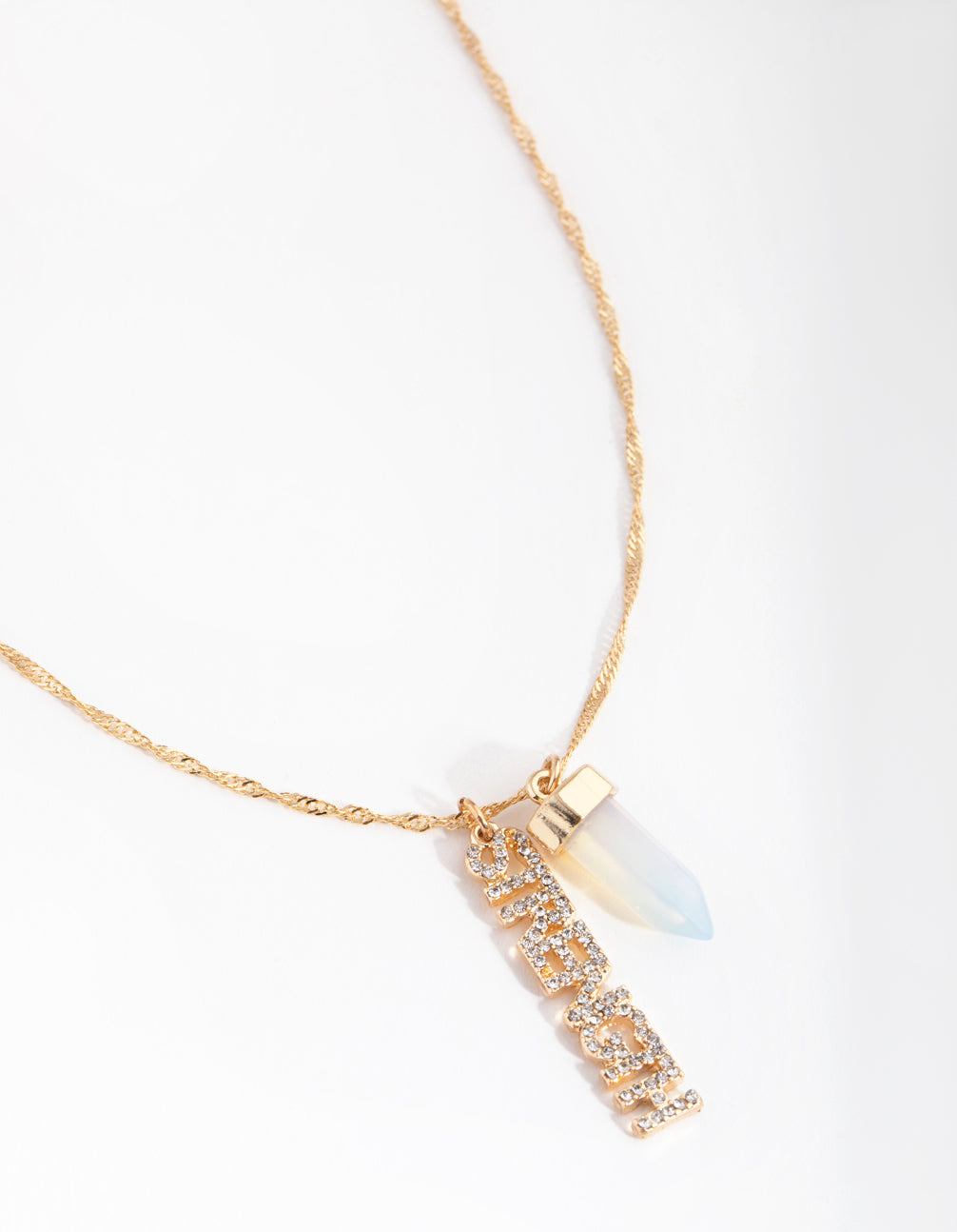 Gold Strength Moonstone Necklace