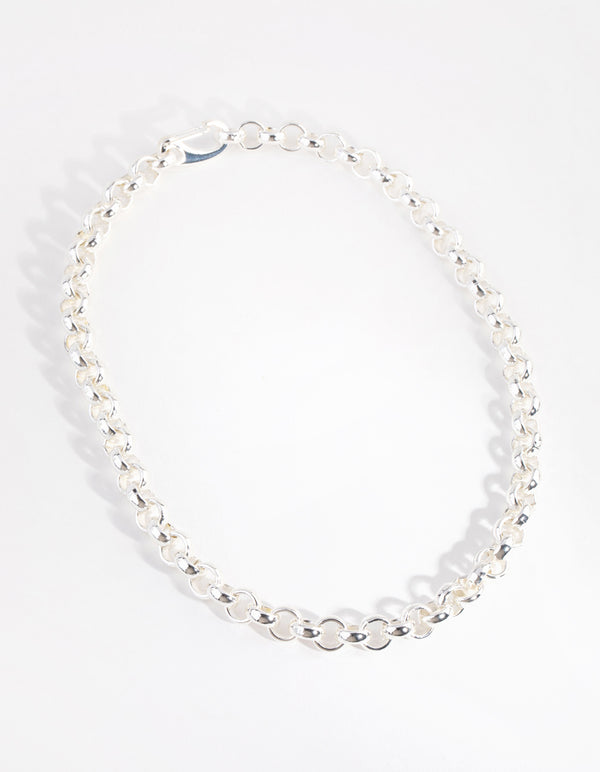 Silver Plated Rolo Chain Necklace