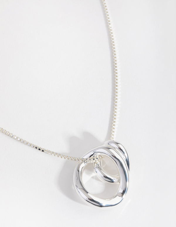 Silver Plated Swirl Pendant Necklace