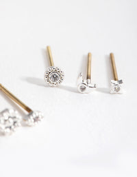 Silver Micro Celestial Earrings - link has visual effect only