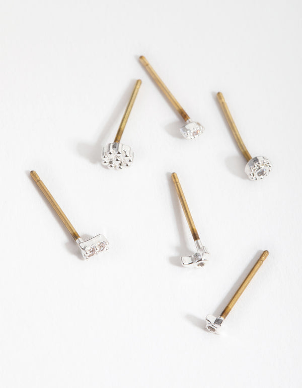 Silver Micro Celestial Earrings