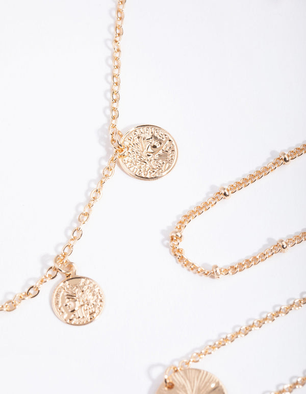 Gold Tusk Coin Choker 4-Pack