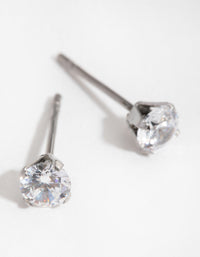 Titanium Cubic Zirconia Stud Earrings - link has visual effect only