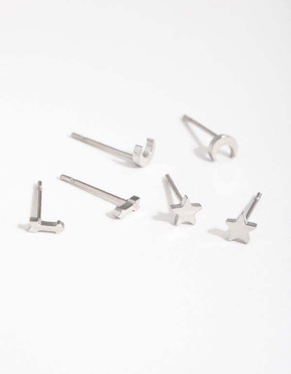 Titanium Celestial Pack Stud Earrings