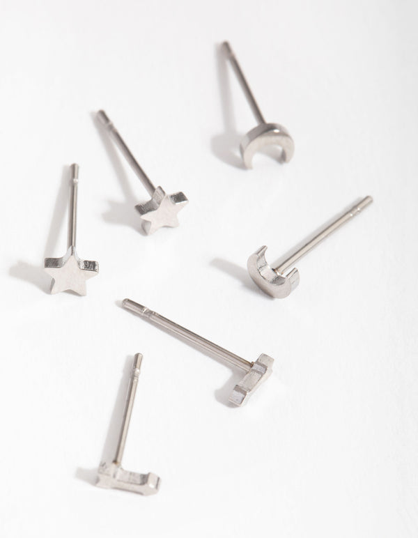 Titanium Celestial Pack Stud Earrings