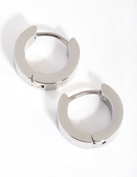 Surgical Steel Wide Huggie Earrings - link has visual effect only