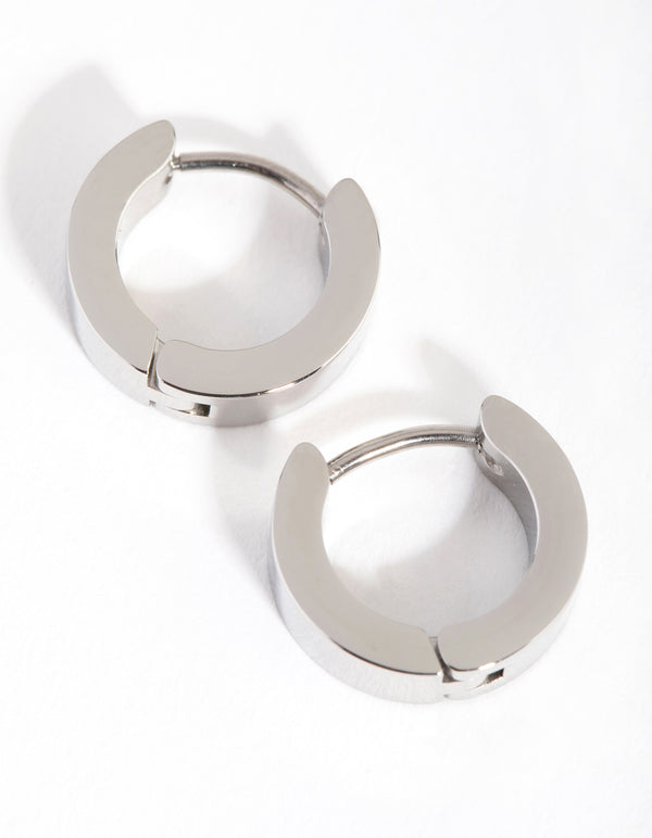 Surgical Steel Wide Huggie Earrings