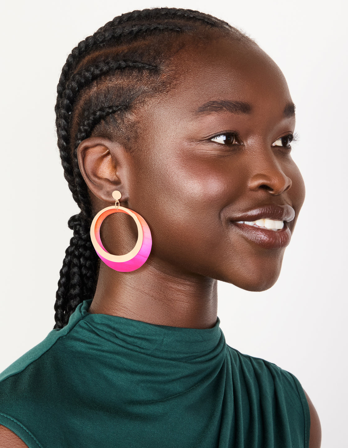 Gold Two Toned Drop Earrings