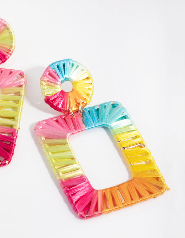 Rafia Rectangle Earrings