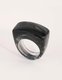 Acrylic Black Web Ring - link has visual effect only