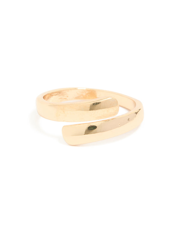 Gold Smooth Wrap Ring