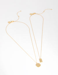 18ct Gold Plated Cubic Zirconia Aquarius Necklace Set - link has visual effect only