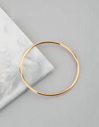 18ct Gold Plated Brass 3mm Bangle Bracelet - link has visual effect only