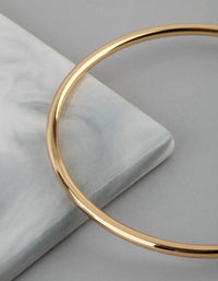 18ct Gold Plated Brass 3mm Bangle Bracelet - link has visual effect only