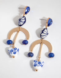Gold Painted Bead Mobile Earrings - link has visual effect only