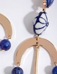Gold Painted Bead Mobile Earrings - link has visual effect only