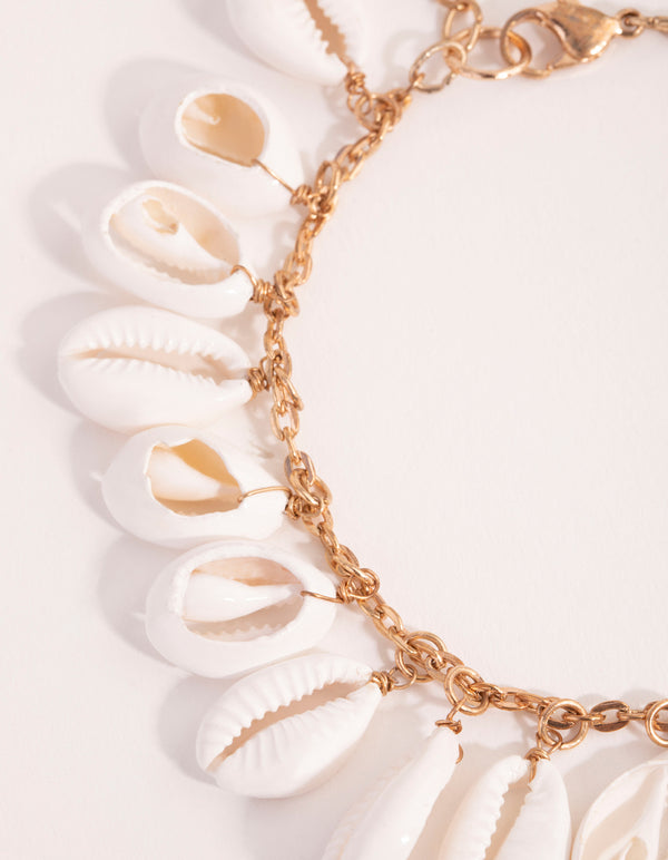 Gold Cowrie Shell Anklet