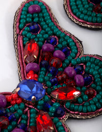 Mix Statement Bead Butterfly Earrings - link has visual effect only