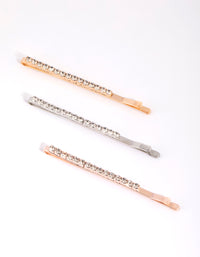Mixed Metal Classic Diamante Clip Pack - link has visual effect only