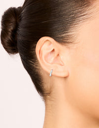 Sterling Silver Mini Chubby Huggie Earrings - link has visual effect only