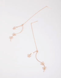 Rose Gold Cut Out Butterfly Drop Earrings - link has visual effect only