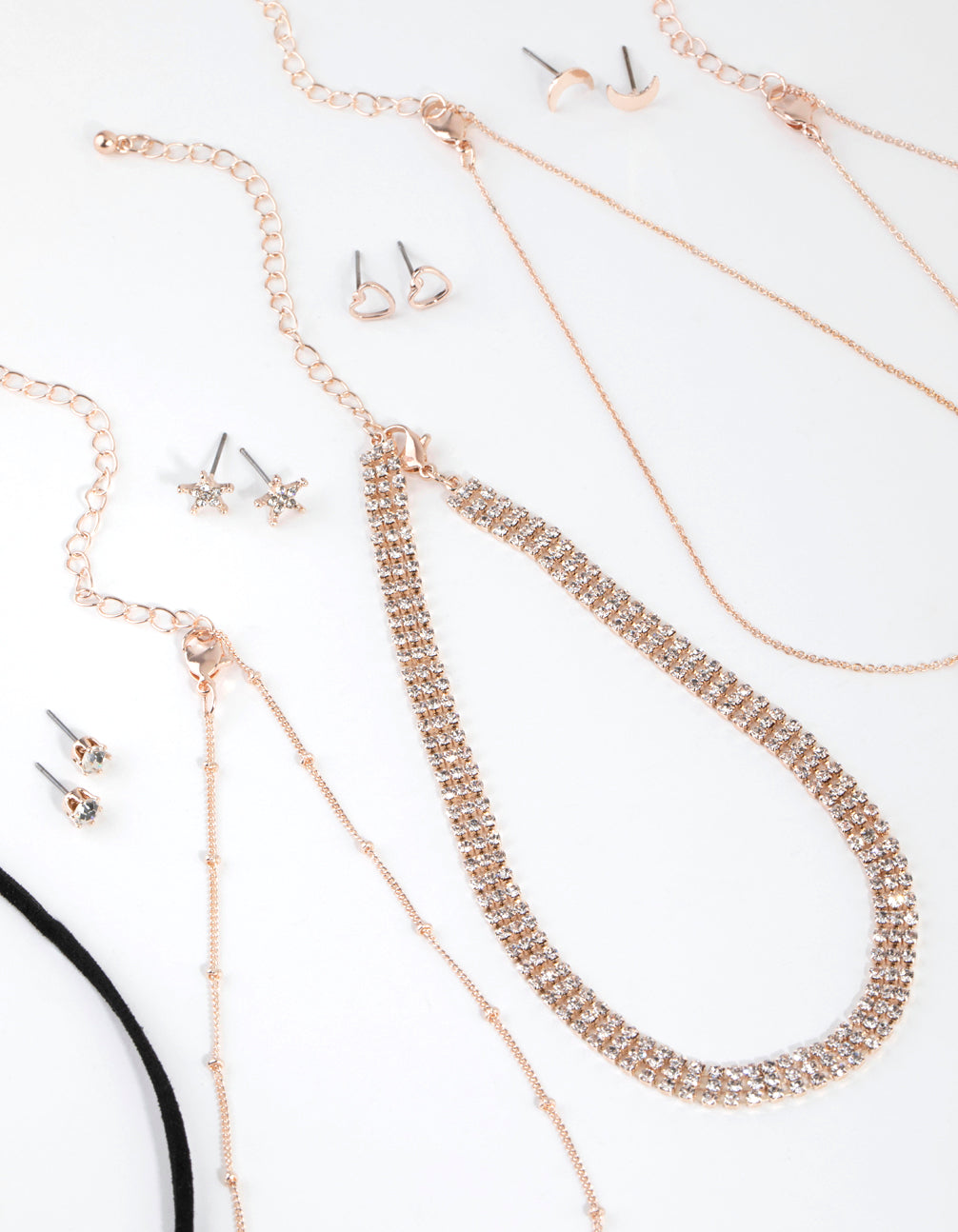 Rose Gold Choker & Earring Set