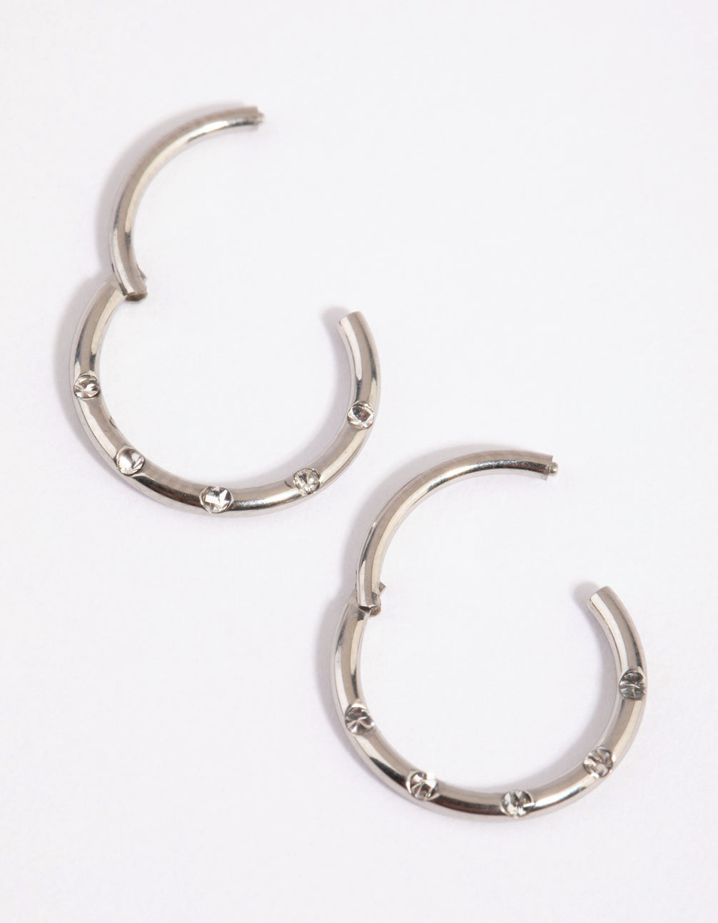 Surgical Steel Diamante 8mm Sleeper Earrings
