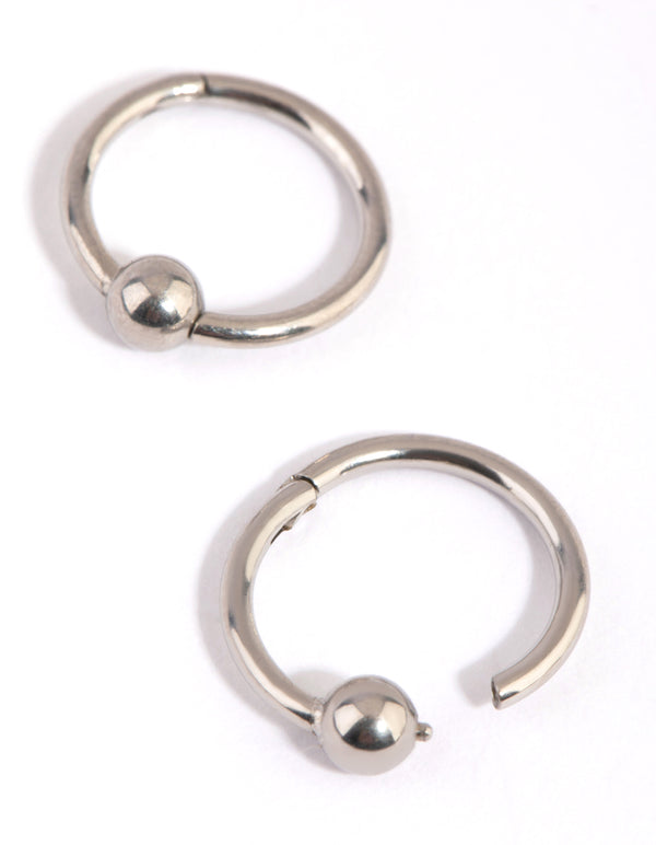 Surgical Steel Ball 8mm Sleeper Earrings